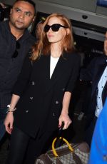 JESSICA CHASTAIN Arrives Airport in Nice 05/16/2017