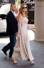 JESSICA CHASTAIN Arrives at Hotel Martinez in Cannes 05/27/2017