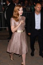 JESSICA CHASTAIN Arrives at Tetou Restaurant in Cannes 05/24/2017