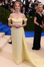 JESSICA CHASTAIN at 2017 MET Gala in New York 05/01/2017