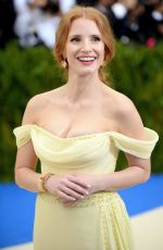 JESSICA CHASTAIN at 2017 MET Gala in New York 05/01/2017