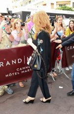 JESSICA CHASTAIN Leaves Martinez Hotel in Cannes 05/18/2017