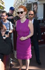 JESSICA CHASTAIN Leaves Martinez Hotel in Cannes 05/21/2017