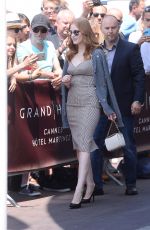JESSICA CHASTAIN Leaves Martinez Hotel in Cannes 05/26/2017