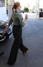 JESSICA CHASTAIN Out and About in Cannes 05/25/2017