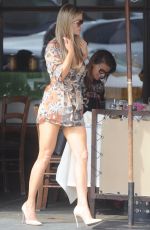 JOANNA KRUPA with Friends at Il Pastaio in Beverly Hills 05/08/2017