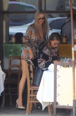 JOANNA KRUPA with Friends at Il Pastaio in Beverly Hills 05/08/2017