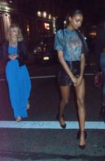 JOURDAN DUNN Arrives at 1 OAK Night Club in New York 05/05/2017