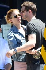 KATE MARA and JAMIE BELL at Gjelina in Venice Beach 05/19/2017