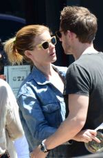 KATE MARA and JAMIE BELL at Gjelina in Venice Beach 05/19/2017