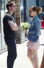 KATE MARA and JAMIE BELL at Gjelina in Venice Beach 05/19/2017