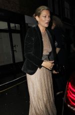KATE MOSS Leaves Ara Vartanian x Kate Moss Launch Party in London 05/17/2017