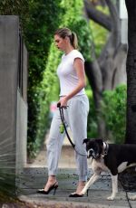 KATE UPTON Out Walks Her Dog in Los Angeles 05/13/2017