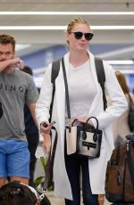 KATE UPTON with Her Dog at LAX Airport in Los Angeles 05/16/2017