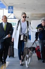 KATE UPTON with Her Dog at LAX Airport in Los Angeles 05/16/2017