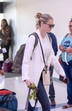 KATE UPTON with Her Dog at LAX Airport in Los Angeles 05/16/2017