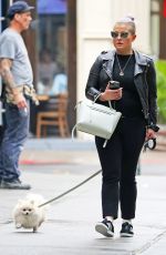 KELLY OSBOURNE Walks Her Dog Out in New York 05/30/2017