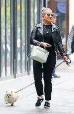 KELLY OSBOURNE Walks Her Dog Out in New York 05/30/2017