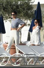 KENDALL JENNER and KOURTNEY KARDASHIAN Out in Antibes 05/23/2017