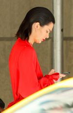 KENDALL JENNER in Red Dress Out in New York 05/03/2017