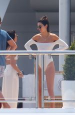 KENDALL JENNER in Swimsuit in Cannes 05/24/2017