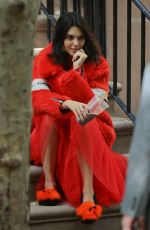 KENDALL JENNER on the Set of a Photoshoot for Love Magazine 05/02/2017
