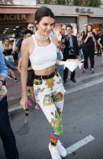 KENDALL JENNER Out and About in Cannes 05/24/2017