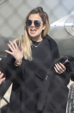 KHLOE KARDASHIAN Landing in a Private Jet in Los Angeles 05/24/2017