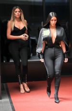 KIM and KHLOE KARDASHIAN Leaves Her Hotel in New York 05/15/2017