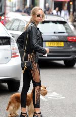 KIMBERLEY GARNER Walks Her Dog Out in London 05/13/2017