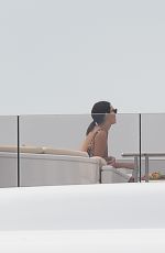 KOURTNEY KARDASHIAN in Swimsuit on a Yacht in Cannes 05/22/2017