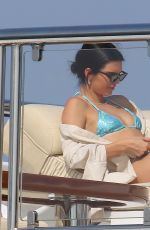 KOURTNEY KARDASHIAN and KENDALL JENNER in Bikinis on a Yacht in Antibes 05/25/2017