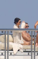 KOURTNEY KARDASHIAN and KENDALL JENNER in Bikinis on a Yacht in Antibes 05/25/2017