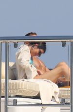 KOURTNEY KARDASHIAN and KENDALL JENNER in Bikinis on a Yacht in Antibes 05/25/2017