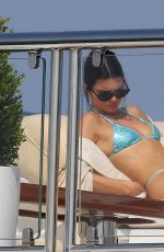 KOURTNEY KARDASHIAN and KENDALL JENNER in Bikinis on a Yacht in Antibes 05/25/2017