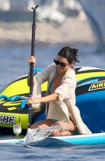 KOURTNEY KARDASHIAN and KENDALL JENNER in Bikinis on a Yacht in Antibes 05/25/2017