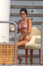 KOURTNEY KARDASHIAN and KENDALL JENNER in Bikinis on a Yacht in Antibes 05/25/2017