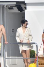 KOURTNEY KARDASHIAN and KENDALL JENNER in Bikinis on a Yacht in Antibes 05/25/2017