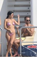 KOURTNEY KARDASHIAN and KENDALL JENNER in Bikinis on a Yacht in Antibes 05/25/2017