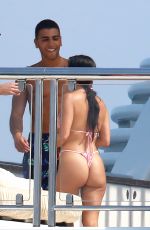 KOURTNEY KARDASHIAN in Bikini on a Yacht in Antibes 05/24/2017