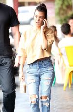 KOURTNEY KARDASHIAN in Ripped Jeans Out in Studio City 05/08/2017