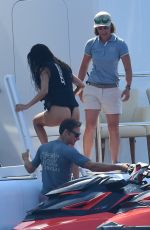 KOURTNEY KARDASHIAN in Swimsuit at a Yacht in Cannes 05/24/2017