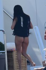 KOURTNEY KARDASHIAN in Swimsuit at a Yacht in Cannes 05/24/2017