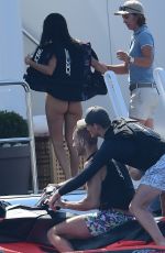 KOURTNEY KARDASHIAN in Swimsuit at a Yacht in Cannes 05/24/2017