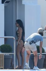 KOURTNEY KARDASHIAN in Swimsuit at a Yacht in Cannes 05/24/2017
