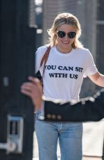 KRISTEN BELL Arrives at Jimmy Kimmel Live in Los Angeles 05/04/2017