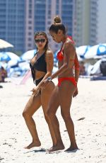 LARSA PIPPEN in Bikini at a Beach in Miami 05/10/2017