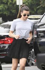 LEA MICHELE at a Gas Station in Los Angeles 05/29/2017