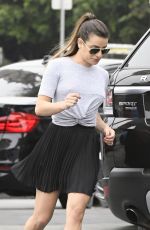 LEA MICHELE at a Gas Station in Los Angeles 05/29/2017