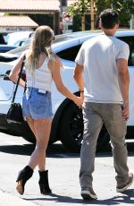 LEANN RIMES in Denim Shorts at Nobu in Malibu 05/20/2017